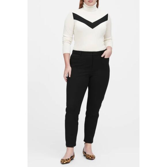Banana Republic Curvy Sloan Slimming Bi-Stretch Pants Black Size 12 NWT - Picture 1 of 10